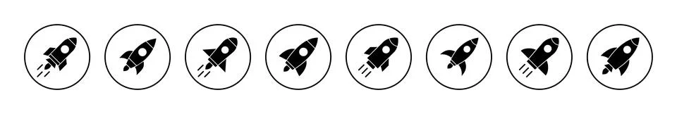 Rocket icon vector. Startup sign and symbol. rocket launcher icon Stock Illustration
