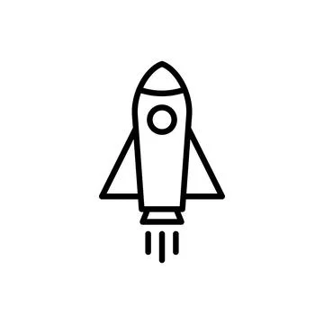 Rocket icon vector. Startup sign and symbol. rocket launcher icon Stock Illustration