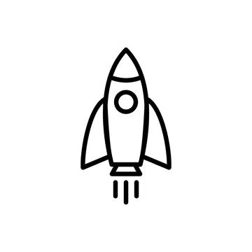 Rocket icon vector. Startup sign and symbol. rocket launcher icon Stock Illustration