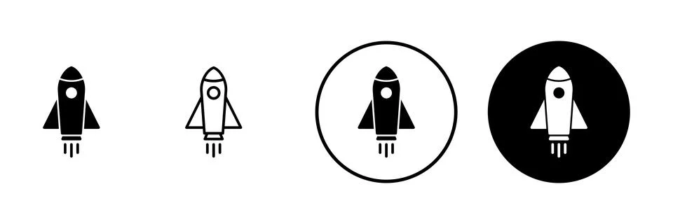 Rocket icon vector. Startup sign and symbol. rocket launcher icon Stock Illustration
