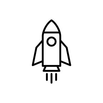 Rocket icon vector. Startup sign and symbol. rocket launcher icon Stock Illustration