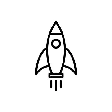 Rocket icon vector. Startup sign and symbol. rocket launcher icon Stock Illustration