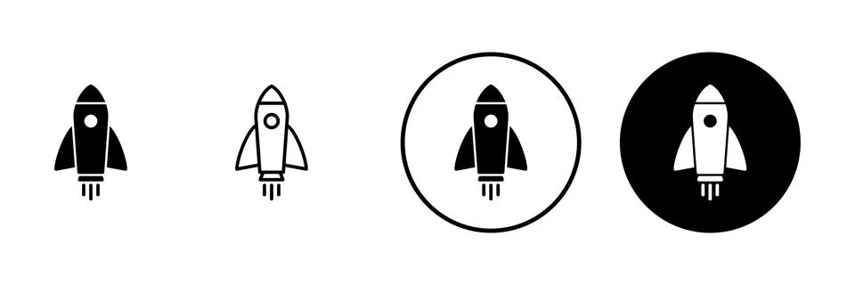 Rocket icon vector. Startup sign and symbol. rocket launcher icon Stock Illustration