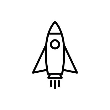 Rocket icon vector. Startup sign and symbol. rocket launcher icon Stock Illustration