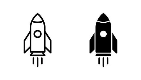 Rocket icon vector. Startup sign and symbol. rocket launcher icon Stock Illustration