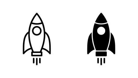 Rocket icon vector. Startup sign and symbol. rocket launcher icon Stock Illustration