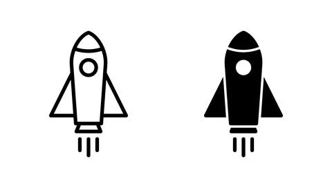 Rocket icon vector. Startup sign and symbol. rocket launcher icon Stock Illustration