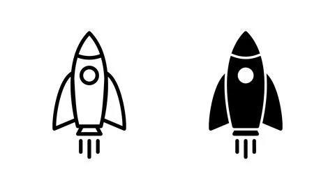 Rocket icon vector. Startup sign and symbol. rocket launcher icon Stock Illustration