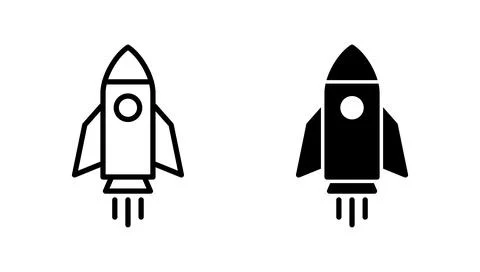 Rocket icon vector. Startup sign and symbol. rocket launcher icon Stock Illustration