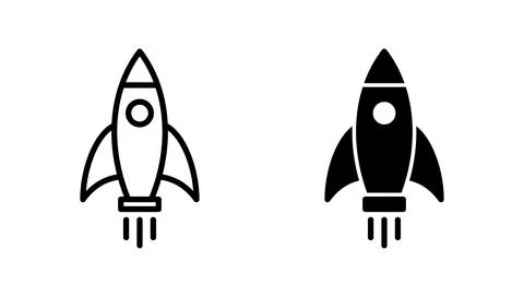 Rocket icon vector. Startup sign and symbol. rocket launcher icon Stock Illustration