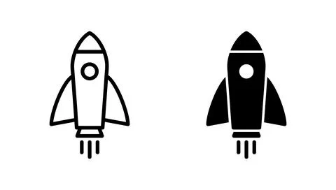 Rocket icon vector. Startup sign and symbol. rocket launcher icon Stock Illustration
