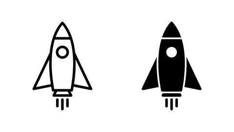 Rocket icon vector. Startup sign and symbol. rocket launcher icon Stock Illustration