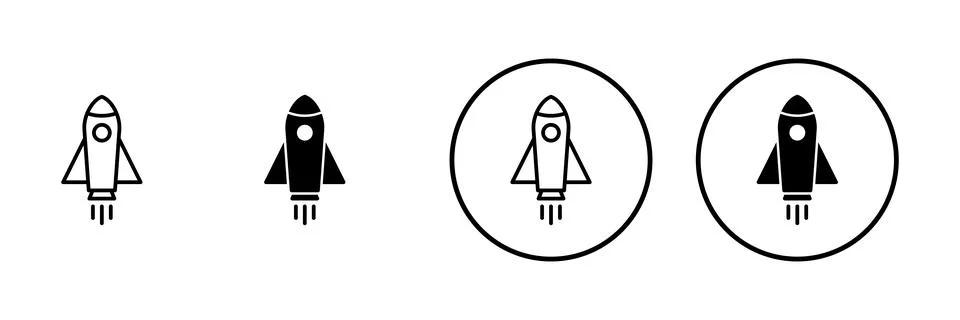 Rocket icon vector. Startup sign and symbol. rocket launcher icon Stock Illustration