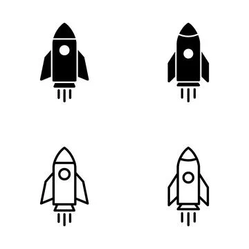 Rocket icon vector. Startup sign and symbol. rocket launcher icon Stock Illustration