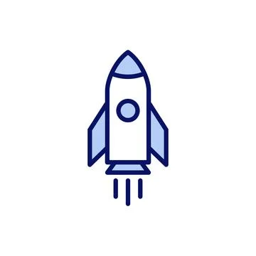 Rocket icon vector. Startup sign and symbol. rocket launcher icon Stock Illustration