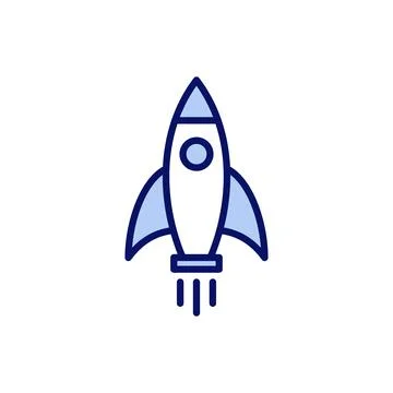 Rocket icon vector. Startup sign and symbol. rocket launcher icon Stockillustratie