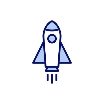Rocket icon vector. Startup sign and symbol. rocket launcher icon Stockillustratie