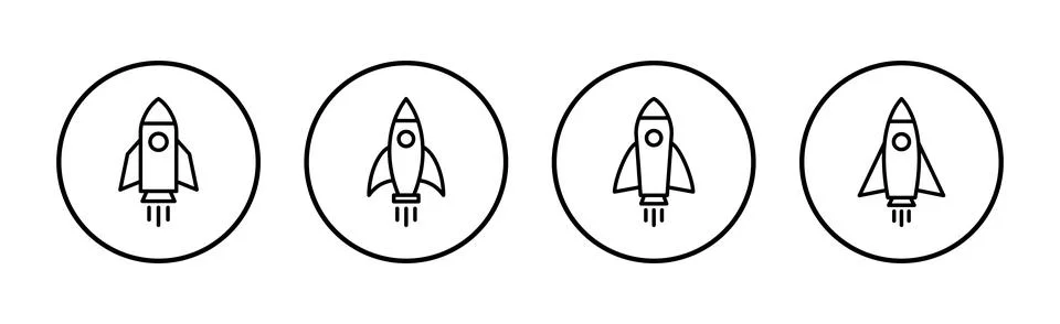 Rocket icon vector. Startup sign and symbol. rocket launcher icon Stock Illustration
