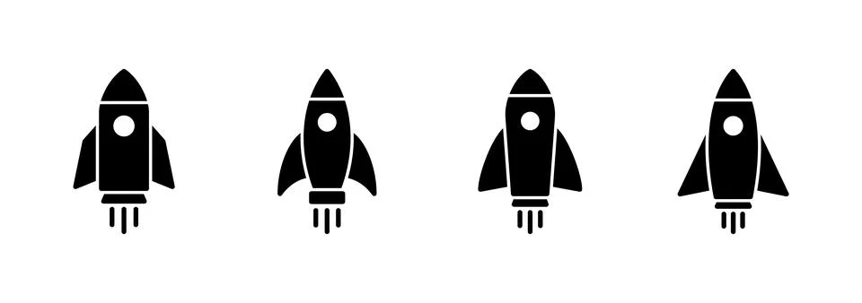 Rocket icon vector. Startup sign and symbol. rocket launcher icon Stockillustratie