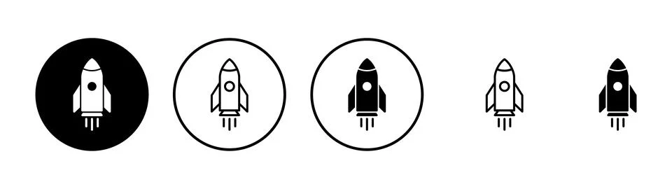Rocket icon vector. Startup sign and symbol. rocket launcher icon Stock Illustration