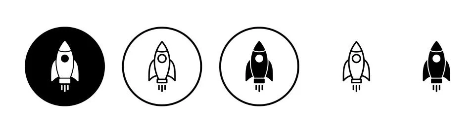 Rocket icon vector. Startup sign and symbol. rocket launcher icon Stock Illustration