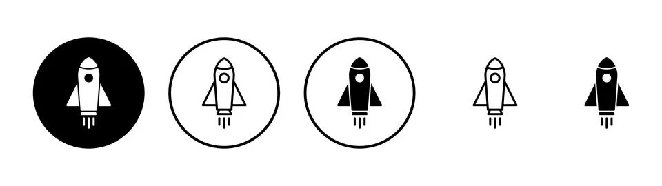 Rocket icon vector. Startup sign and symbol. rocket launcher icon Stock Illustration