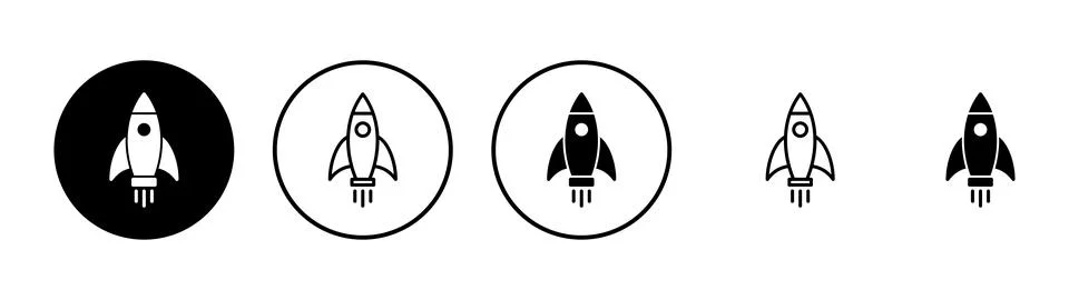 Rocket icon vector. Startup sign and symbol. rocket launcher icon Stock Illustration