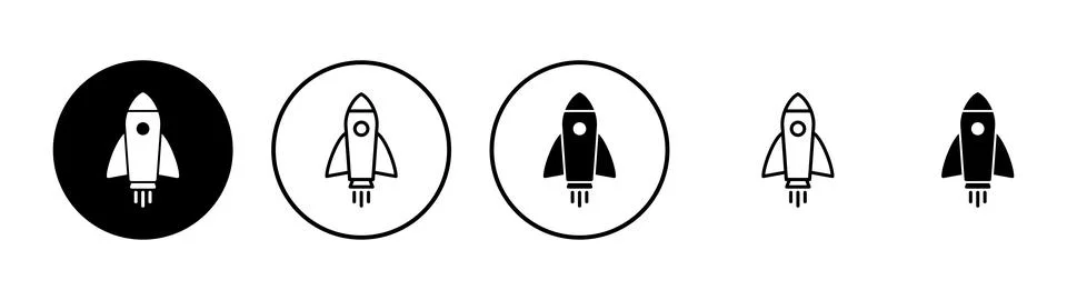 Rocket icon vector. Startup sign and symbol. rocket launcher icon Stock Illustration
