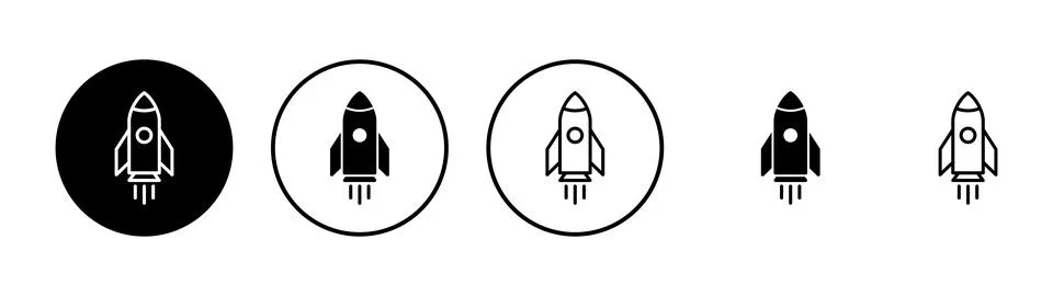 Rocket icon vector. Startup sign and symbol. rocket launcher icon Stock Illustration