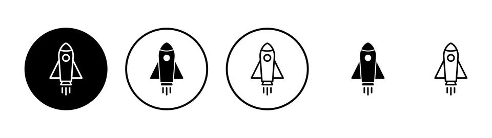 Rocket icon vector. Startup sign and symbol. rocket launcher icon Stock Illustration