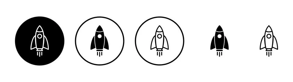 Rocket icon vector. Startup sign and symbol. rocket launcher icon Stock Illustration