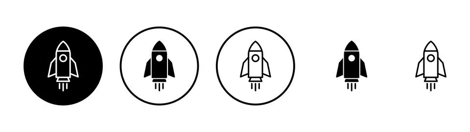 Rocket icon vector. Startup sign and symbol. rocket launcher icon Stock Illustration