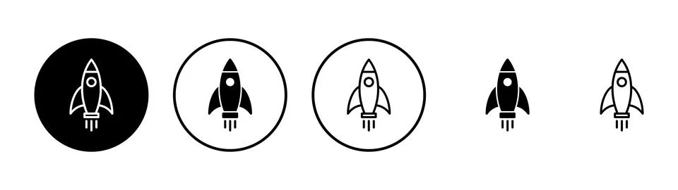 Rocket icon vector. Startup sign and symbol. rocket launcher icon Stock Illustration