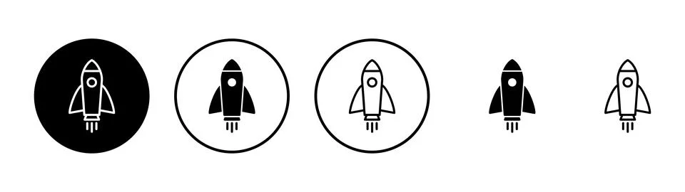 Rocket icon vector. Startup sign and symbol. rocket launcher icon Stock Illustration