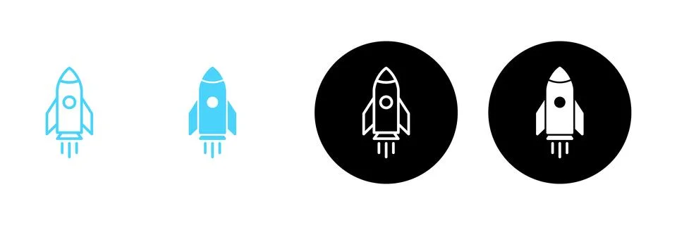 Rocket icon vector. Startup sign and symbol. rocket launcher icon Stock Illustration