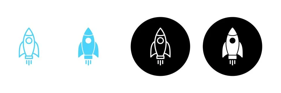 Rocket icon vector. Startup sign and symbol. rocket launcher icon Stock Illustration