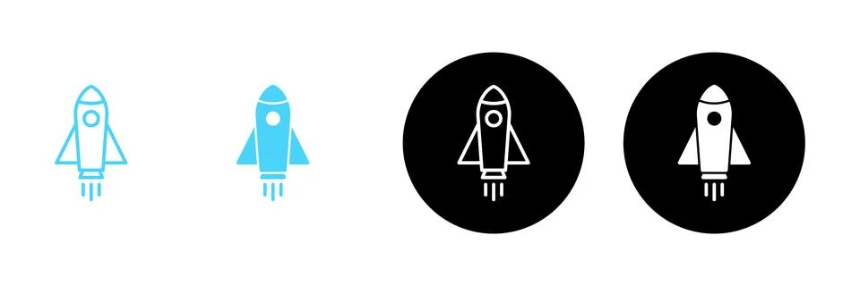 Rocket icon vector. Startup sign and symbol. rocket launcher icon Stock Illustration