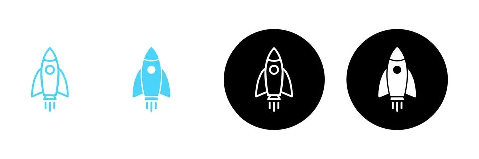 Rocket icon vector. Startup sign and symbol. rocket launcher icon Stock Illustration