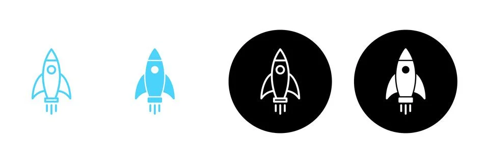 Rocket icon vector. Startup sign and symbol. rocket launcher icon Stock Illustration