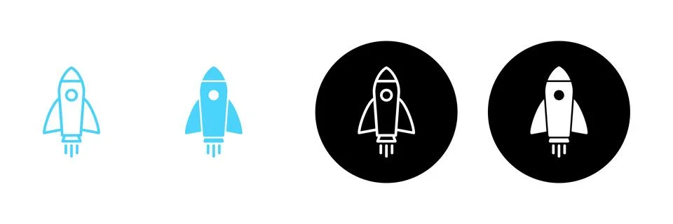 Rocket icon vector. Startup sign and symbol. rocket launcher icon Illustrazione stock