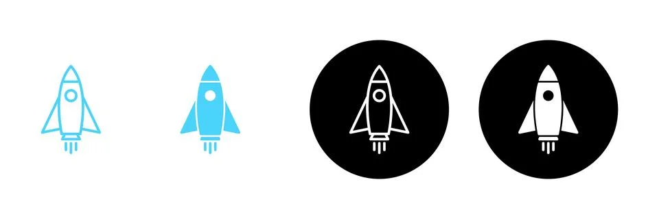 Rocket icon vector. Startup sign and symbol. rocket launcher icon Stock Illustration
