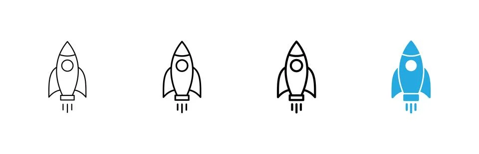 Rocket icon vector. Startup sign and symbol. rocket launcher icon Stock Illustration
