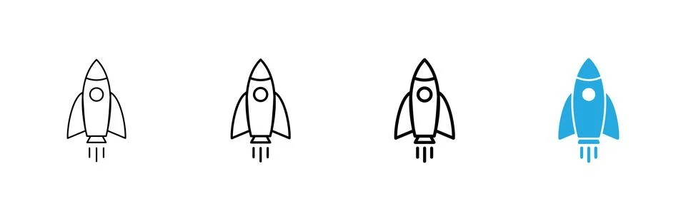 Rocket icon vector. Startup sign and symbol. rocket launcher icon Stock Illustration