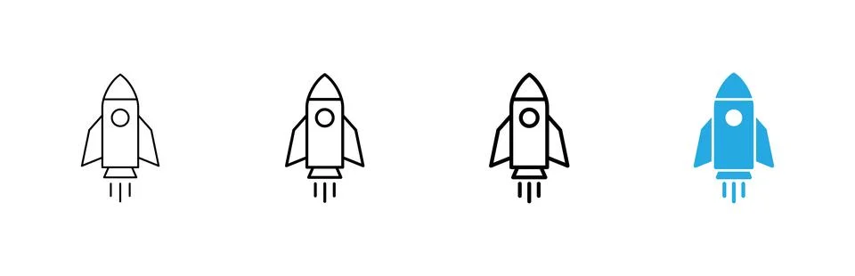 Rocket icon vector. Startup sign and symbol. rocket launcher icon Stock Illustration