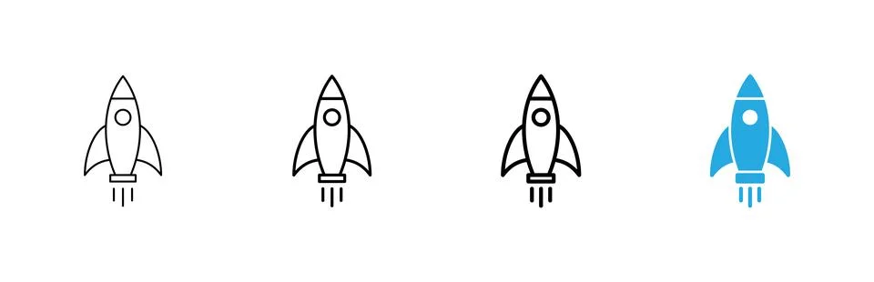 Rocket icon vector. Startup sign and symbol. rocket launcher icon イラスト素材