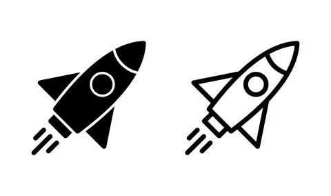 Rocket icon vector. Startup symbol. rocket launcher icon Stockillustratie