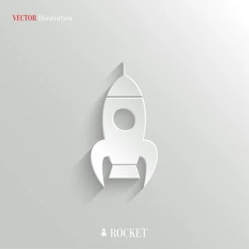 Rocket icon - vector web background Stock Illustration