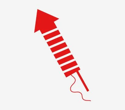 Rocket icon on white background Stock Illustration