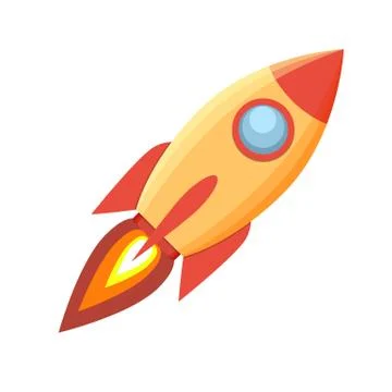 Rocket icon on White Background Stock-Illustration