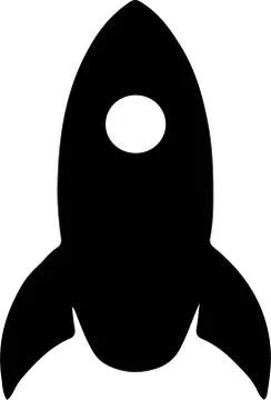 Rocket icon on white background Stock Illustration